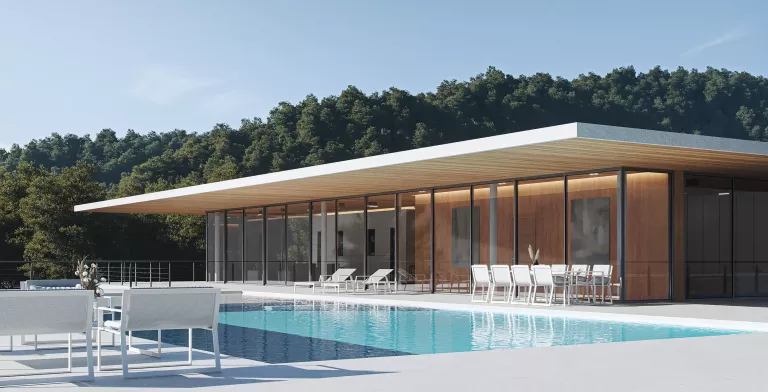 Rectangle M. House Architektur Visualisierung Web